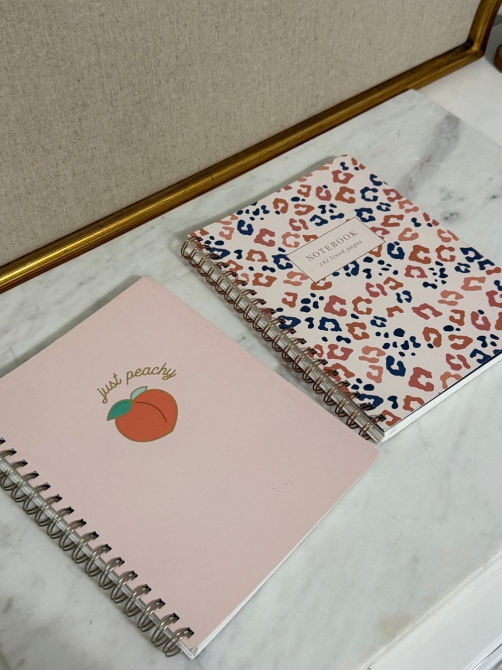 Fringe Studio Notebooks (2) Just peachy & cheetah print